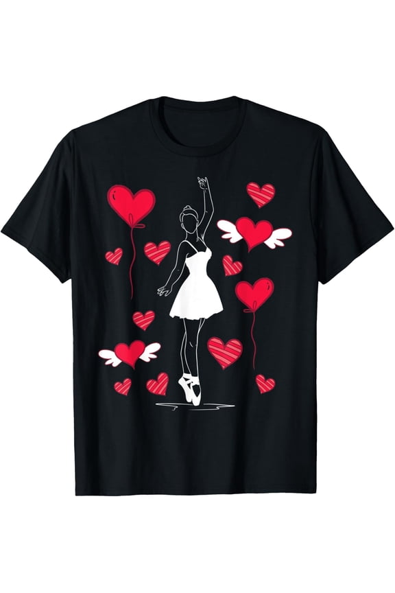 Exquisite and comfortable-En Pointe Ballet Dancer Dancing Ballerina Love Heart Ballet T-Shirt