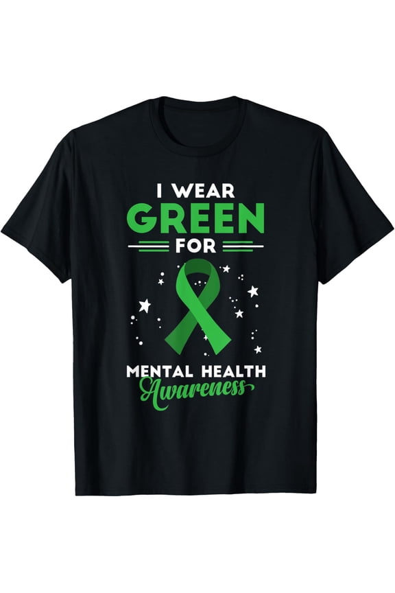 Exquisite and comfortable-End the stigma or I wear green for mental Health Awareness T-Shirt