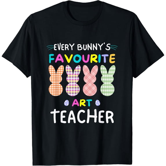 Exquisite and comfortable-Every Bunnys Favorite Art Teacher Easter Shirt Egg Hunt Day T-Shirt