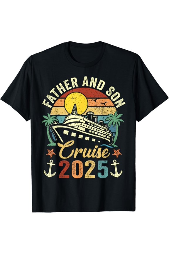 Exquisite and comfortable-Father And Son Cruise 2025 Family Trip Vacation Vintage T-Shirt