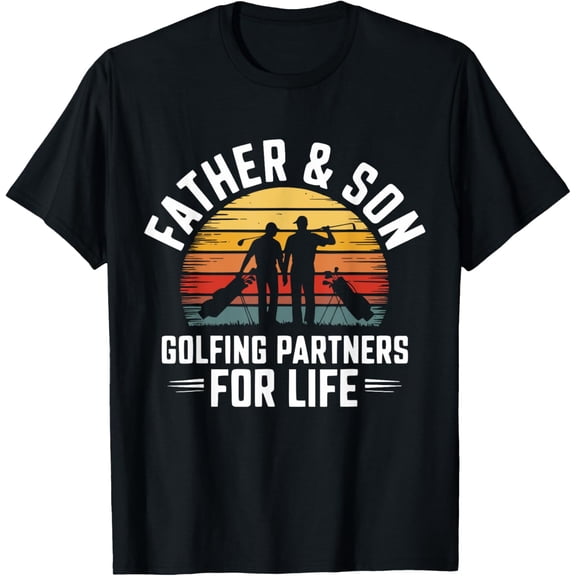 Exquisite and comfortable-Father And Son Golfing Partners Matching Golf Design For Dad T-Shirt