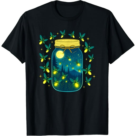 Exquisite and comfortable-Firefly Lover Insect Lover Summer Fireflies In Mason Jar T-Shirt