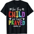 thumbnail image 1 of Exquisite and comfortable-For This Child We Had Prayed Adoption Announcement Unisex-Adults Black T-Shirt, 1 of 4