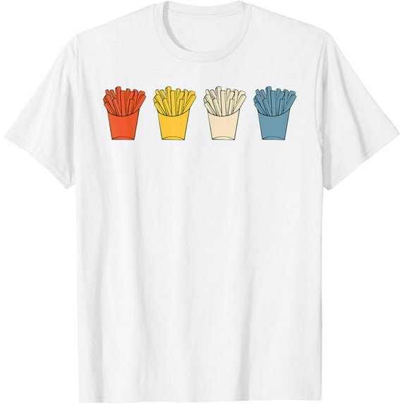 Exquisite and comfortable-French Fries Vintage Women Men Kids T-Shirt