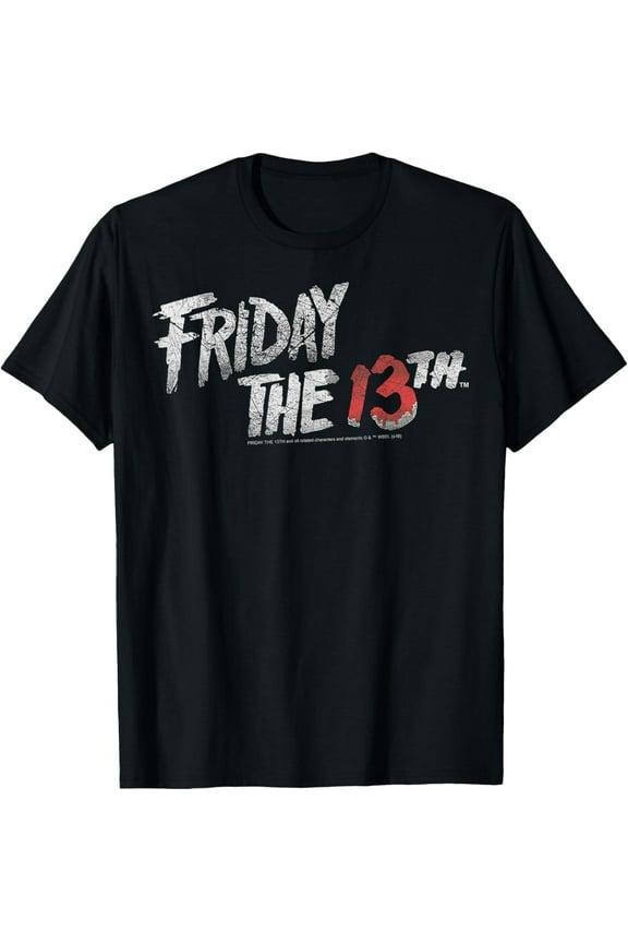 Exquisite and comfortable-Friday The 13th Stacked Logo T-Shirt