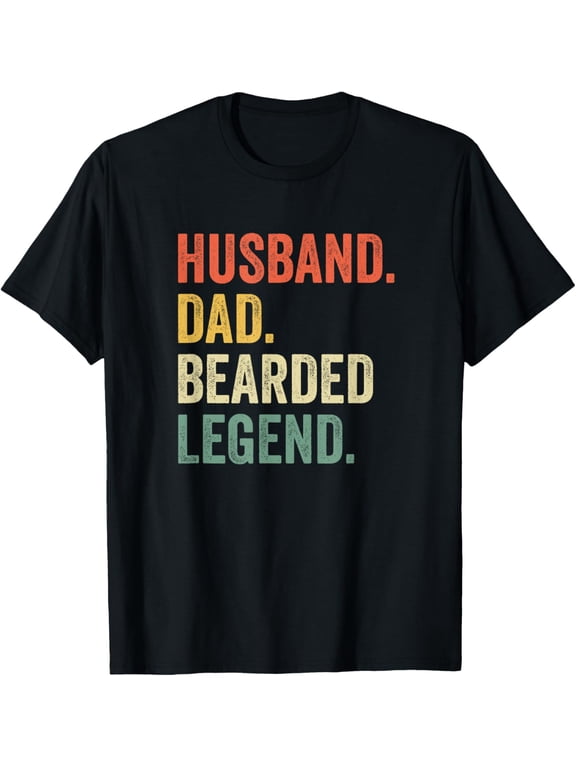 Exquisite and comfortable-Funny Bearded Husband Dad Beard Legend Vintage T-Shirt