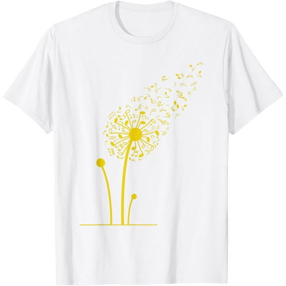 Exquisite and comfortable-Funny Dandelion Music Note Flower Lover Gift Men Women Kids T-Shirt