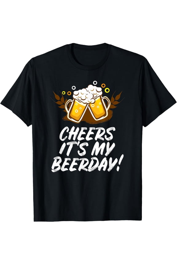 Exquisite and comfortable-Funny Drinking T-Shirt Cheers It's My Beer Day Birthday Tee T-Shirt
