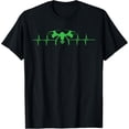 thumbnail image 1 of Exquisite and comfortable-Funny Drone T-Shirt Quadcopter Pilot Gift Heartbeat Tee, 1 of 4