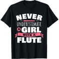 thumbnail image 1 of Exquisite and comfortable-Funny Girl Flute Player Saying Flutist I Never Underestimate T-Shirt, 1 of 4