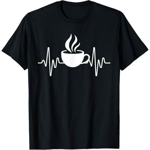 Exquisite and comfortable-Funny Heartbeat Coffee Cup Cute Heartbeat Coffee Lover T-Shirt
