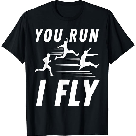 Exquisite and comfortable-Funny Long Jump Design Track And Field Jumping For Men Women T-Shirt