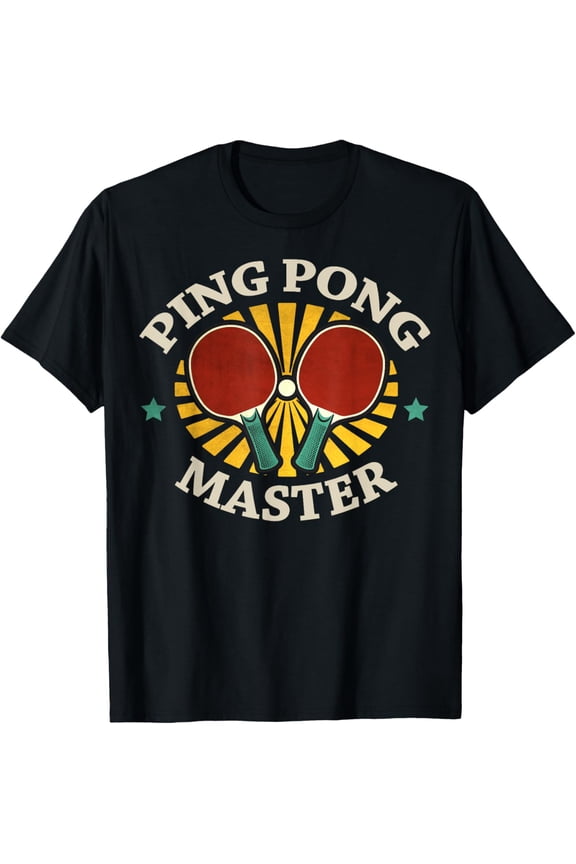 Exquisite and comfortable-Funny Ping Pong Master Gift Men Women Table Tennis Players T-Shirt