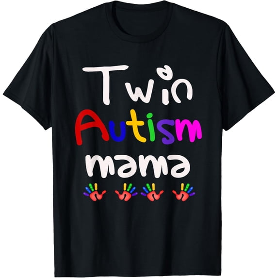 Exquisite and comfortable-Funny Twin Autism Mama Awareness Blessed and Twice as Tired T-Shirt