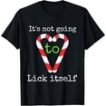 thumbnail image 1 of Exquisite and comfortable-Funny adult humour Christmas candy cane lick T shirt, 1 of 4