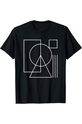 Exquisite and comfortable-Geometric Rectangle Circle Triangle Square Shape Lines Peace T-Shirt
