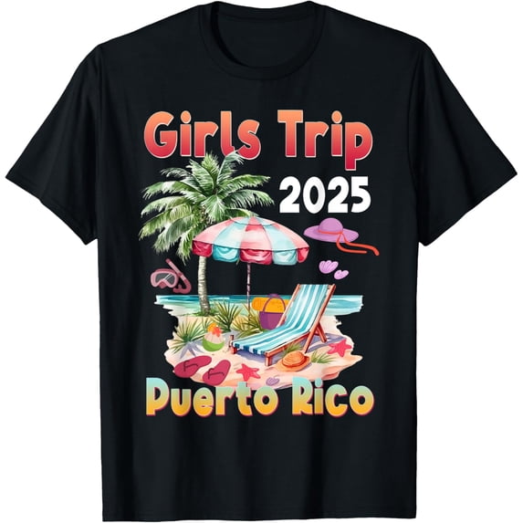 Exquisite and comfortable-Girl 2025 Trip Beach Vacation Puerto Rico Matching Group T-Shirt