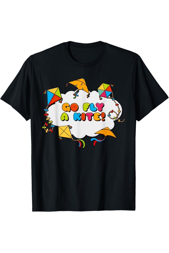 Exquisite and comfortable-Go fly a kite! Kite Flying Colorful Design T-Shirt