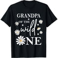thumbnail image 1 of Exquisite and comfortable-Grandpa 1st Birthday Wild One Daisy Flower Party Family T-Shirt, 1 of 4