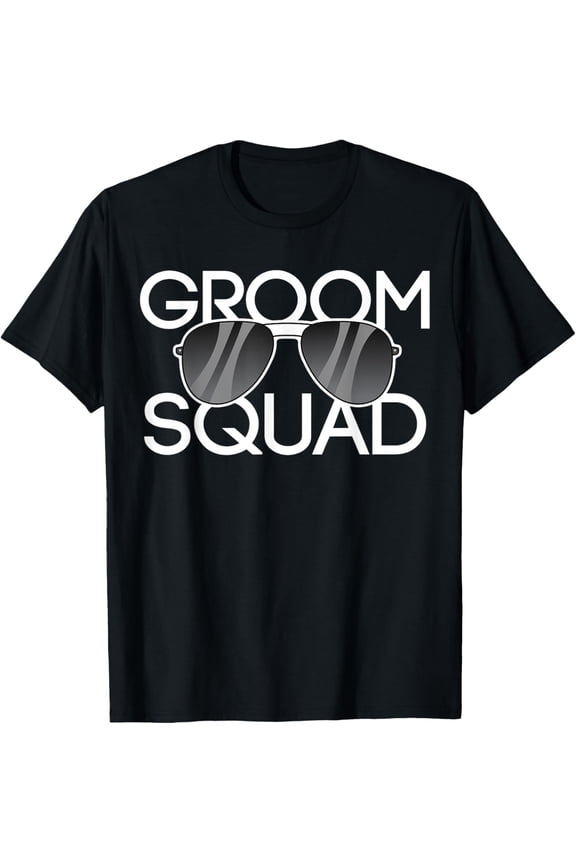 Exquisite and comfortable-Groom Squad Sunglasses Wedding Bachelor Party T-Shirt