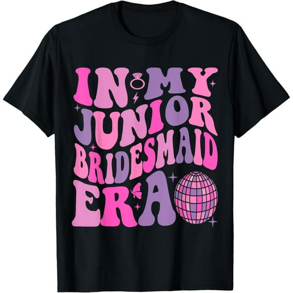 Exquisite and comfortable-Groovy In My Junior Bridesmaid Era Wedding Bride Engagement T-Shirt