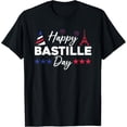 thumbnail image 1 of Exquisite and comfortable-Happy Bastille Day - French Flag Fête Nationale Eiffel Tower T-Shirt, 1 of 4