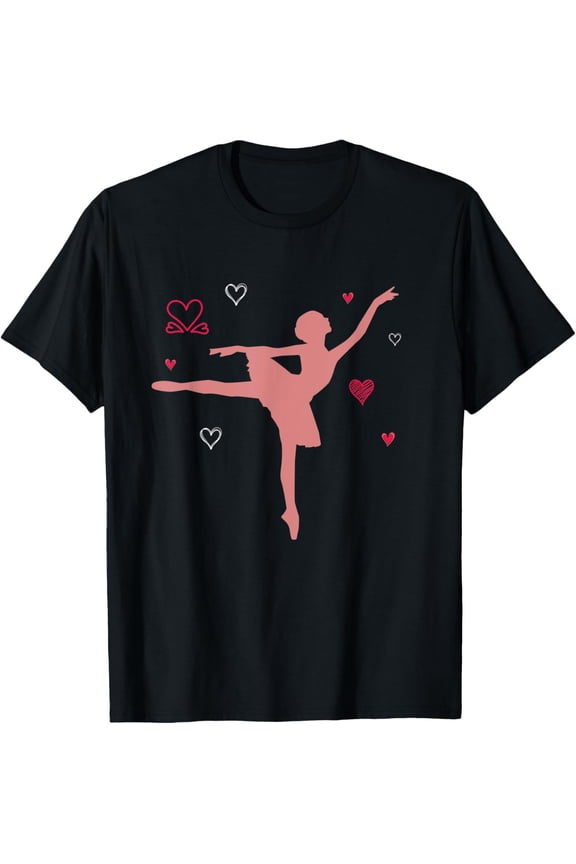 Exquisite and comfortable-Heart Ballet Dancing En Pointe Ballerina Ballet Dance Ballet T-Shirt
