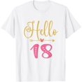 thumbnail image 1 of Exquisite and comfortable-Hello 18 Years Old Girl 18th Birthday T-Shirt, 1 of 4