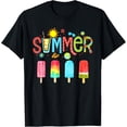 thumbnail image 1 of Exquisite and comfortable-Hello Summer Vacation Ice Cream Popsicle Ice Lolly Gifts T-Shirt, 1 of 4