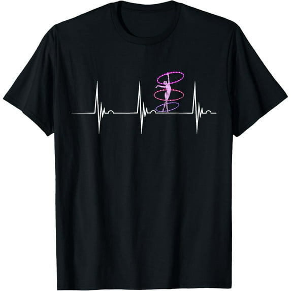 Exquisite and comfortable-Hula Hoop Heartbeat EKG Pulse Hula Hoop Dancing Hoop Dancer T-Shirt