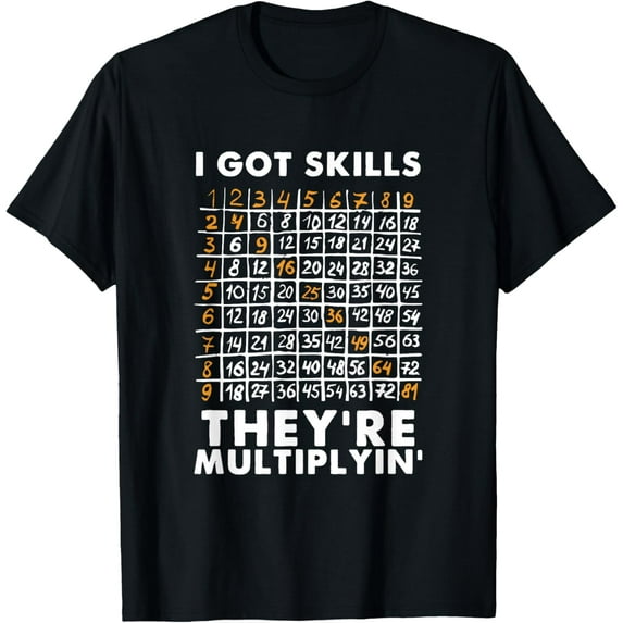 Exquisite and comfortable-I Got Skills They're Multiplying Shirt Funny Math Teacher T-Shirt
