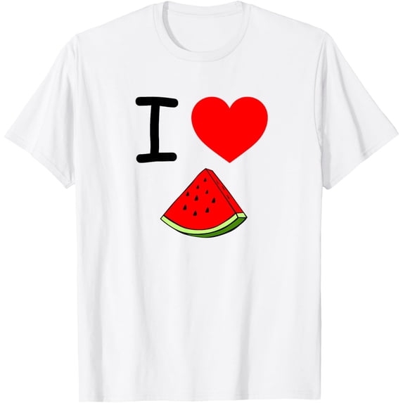 Exquisite and comfortable-I Heart Watermelon Love Fun T-Shirt