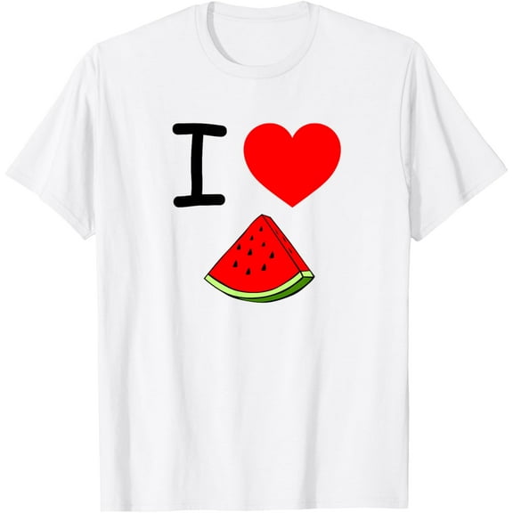 Exquisite and comfortable-I Heart Watermelon Love Fun T-Shirt