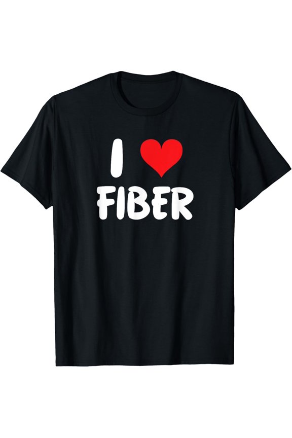 Exquisite and comfortable-I Love Fiber - Heart - Knit Knitting Crochet Crocheting T-Shirt