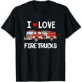 thumbnail image 1 of Exquisite and comfortable-I Love Fire Trucks Shirt - Toddler Kids T-Shirt T-Shirt, 1 of 4