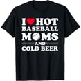 thumbnail image 1 of Exquisite and comfortable-I Love Hot baseball Mom Cold Beer T-Shirt, 1 of 4