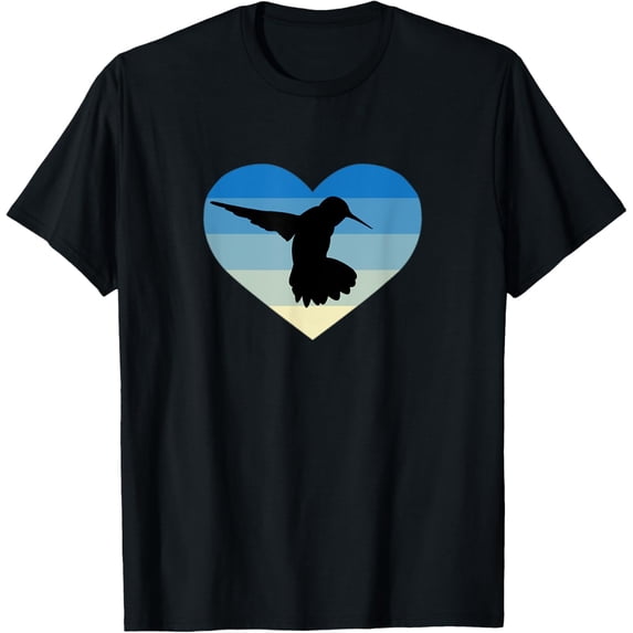 Exquisite and comfortable-I Love Hummingbirds in Flight Hummingbird Fan Silhouette Hummingbird T-Shirt