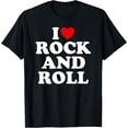 thumbnail image 1 of Exquisite and comfortable-I Love Rock And Roll - Heart T-Shirt, 1 of 4