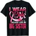 thumbnail image 1 of Exquisite and comfortable-I Wear Pink For My Big Sister Breast Cancer Awareness T-Shirt, 1 of 7