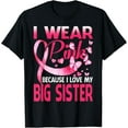 thumbnail image 1 of Exquisite and comfortable-I Wear Pink For My Big Sister Breast Cancer Awareness T-Shirt, 1 of 4