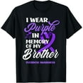 thumbnail image 1 of Exquisite and comfortable-I Wear Purple In Memory Of My Brother Overdose Awareness T-Shirt, 1 of 4