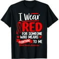 thumbnail image 1 of Exquisite and comfortable-I Wear Red For Someone Blood Cancer Survivor Warrior T-Shirt, 1 of 4