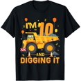 thumbnail image 1 of Exquisite and comfortable-I'm 10 Year Old Digging It 10th Birthday Construction Truck T-Shirt, 1 of 4
