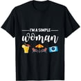 thumbnail image 1 of Exquisite and comfortable-I'm A Simple Woman Flip Flops Beach Drinking Vacation T-Shirt, 1 of 4