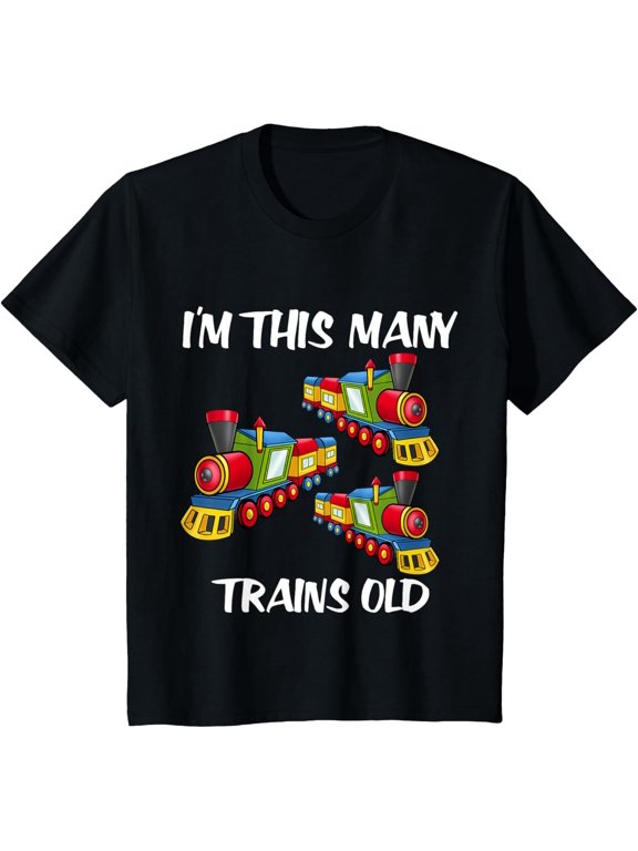 Exquisite and comfortable-I'm this many Trains Old Boy 3rd Birthday 3 Years Old T-Shirt
