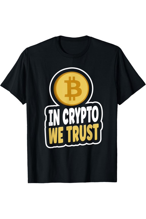 Exquisite and comfortable-In Crypto We Trust Crypto Currency Blockchain T-Shirt