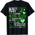 thumbnail image 1 of Exquisite and comfortable-In May We Wear Green Mental Health Awareness Month Ribbon T-Shirt, 1 of 7