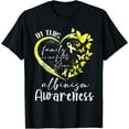 thumbnail image 1 of Exquisite and comfortable-In This Family No One Fight Alone Albinism Awareness Heart T-Shirt, 1 of 4