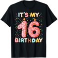 thumbnail image 1 of Exquisite and comfortable-It's My 16th Birthday Sweet Donut Girl 16 Years Old Kids T-Shirt, 1 of 4