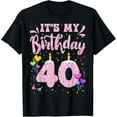thumbnail image 1 of Exquisite and comfortable-It's My 40th Birthday Girl Doughnut Happy 40 Years Old Lady T-Shirt, 1 of 4
